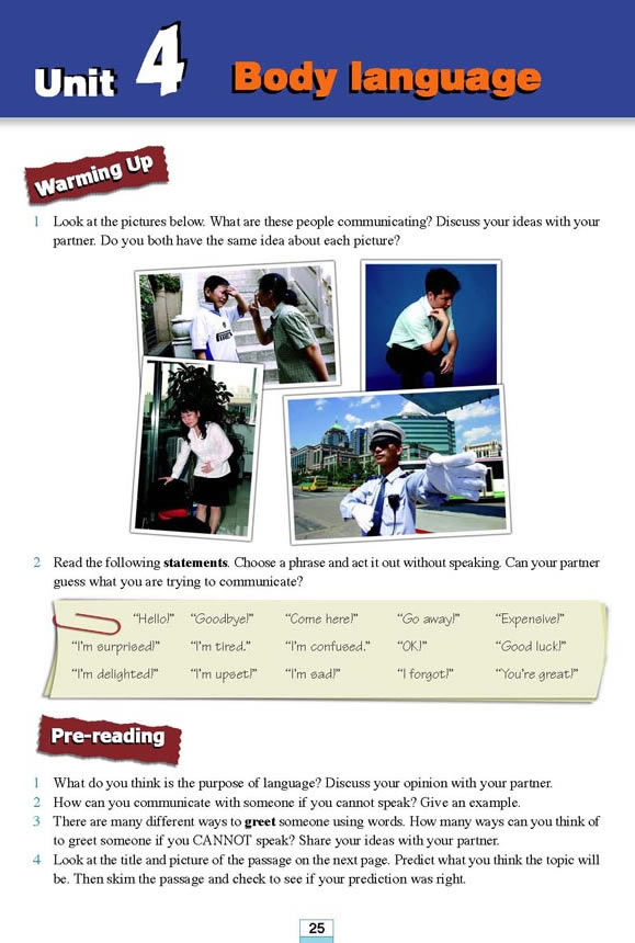 Unit 4��Body language_41